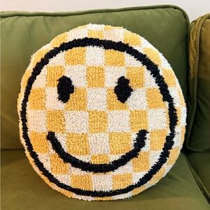 Happy Vibes Smiley Face Pillow